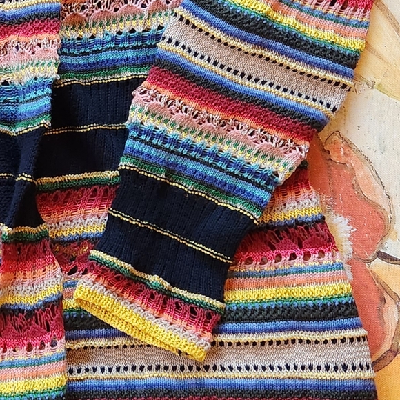 VTG POLO Ralph LAUREN Stripes Taos Multi Colored Serape Free Cozy Sweater SP EUC - Picture 15 of 16